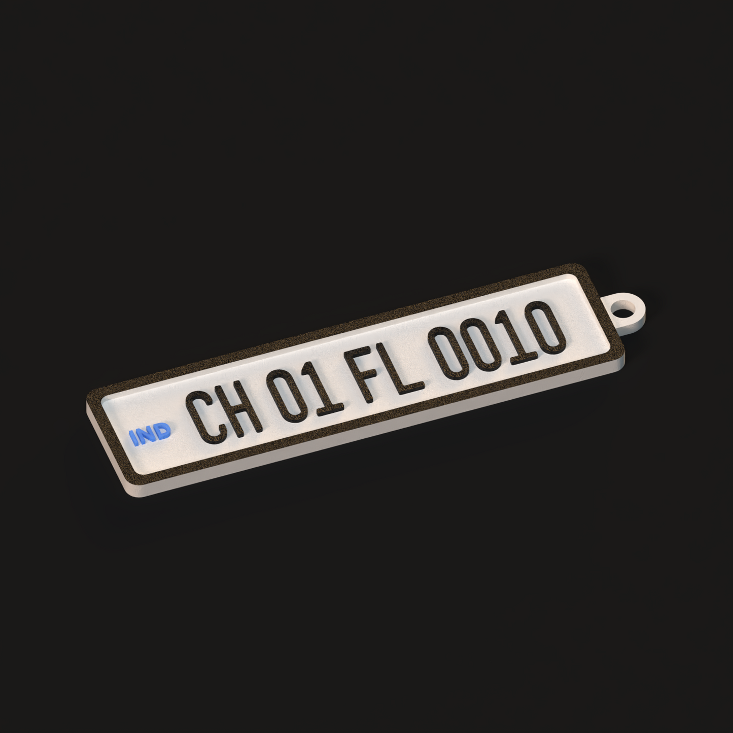 Number Plate Keychain