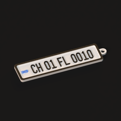 Number Plate Keychain