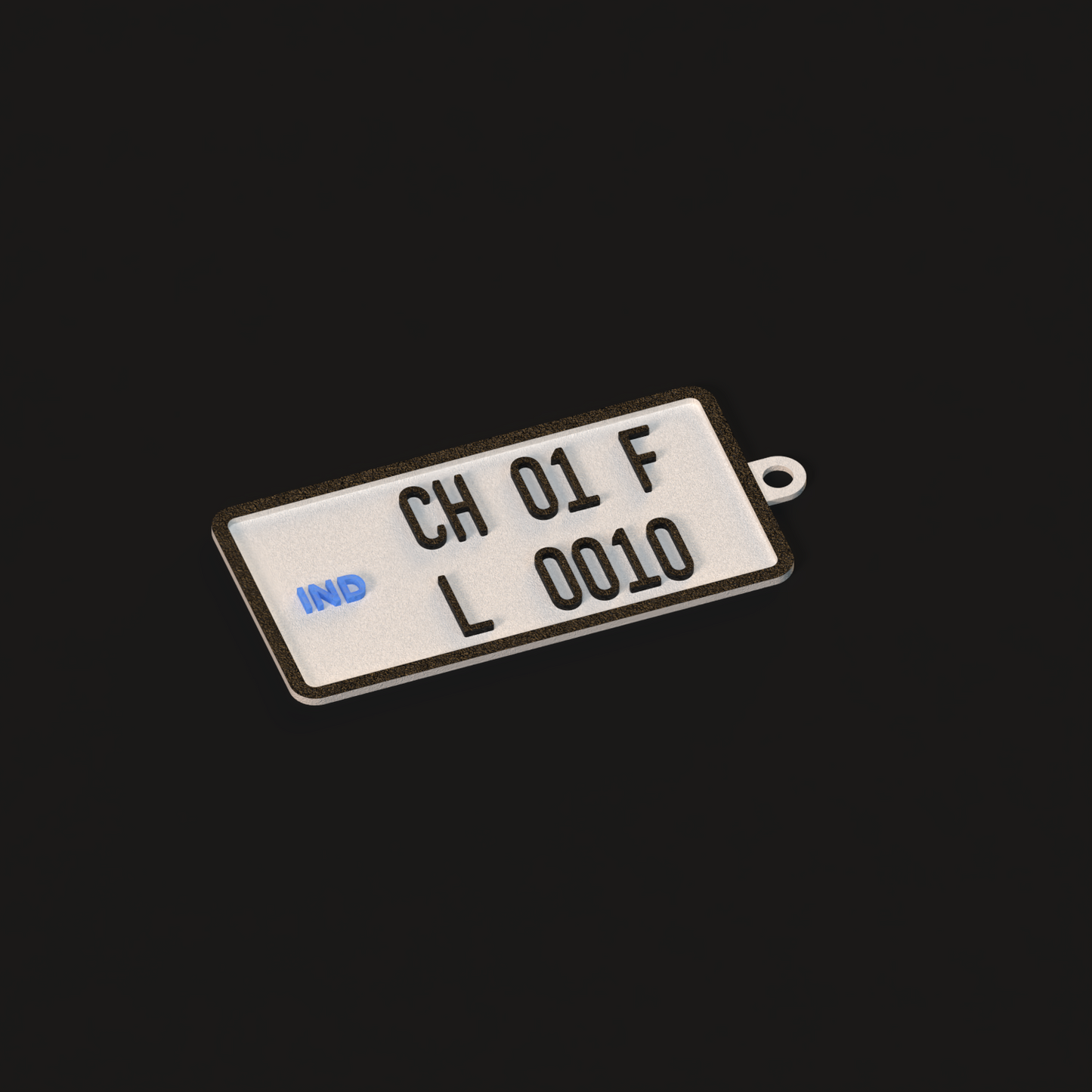 Number Plate Keychain