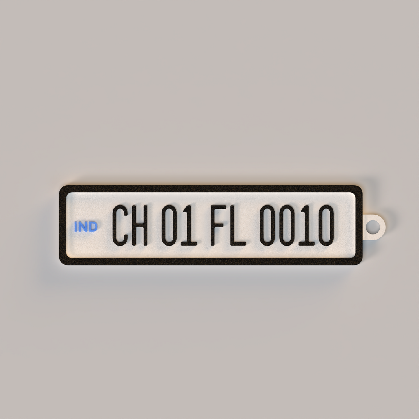 Number Plate Keychain
