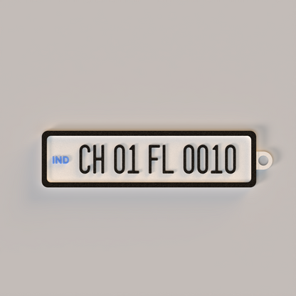 Number Plate Keychain